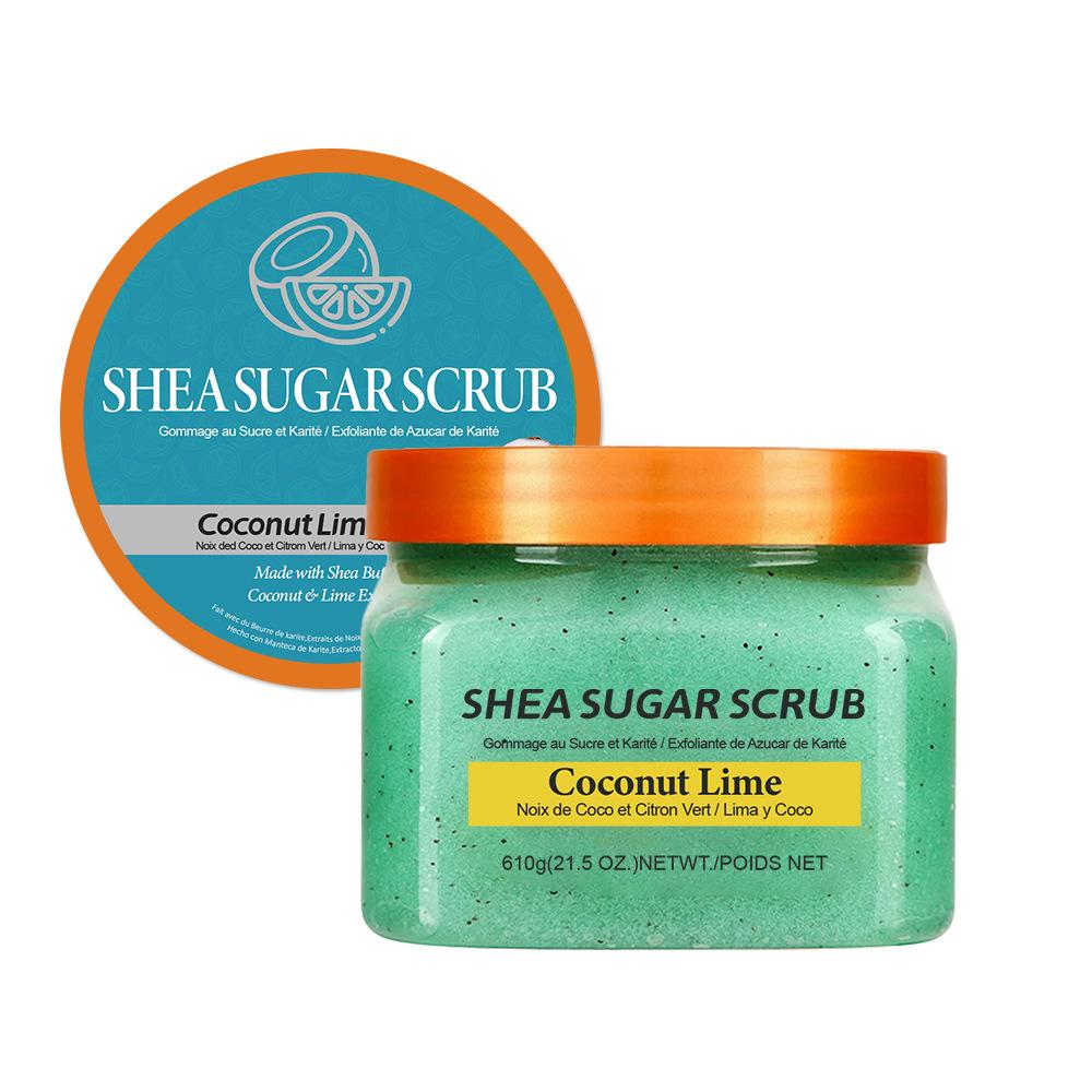Shea Sukker Skrubb Sukker Salt Skrubb Mykgjørende Eksfolierende Kyllinghud Død Hud Fuktighetsgivende Glatt Skånsomme Badesalter