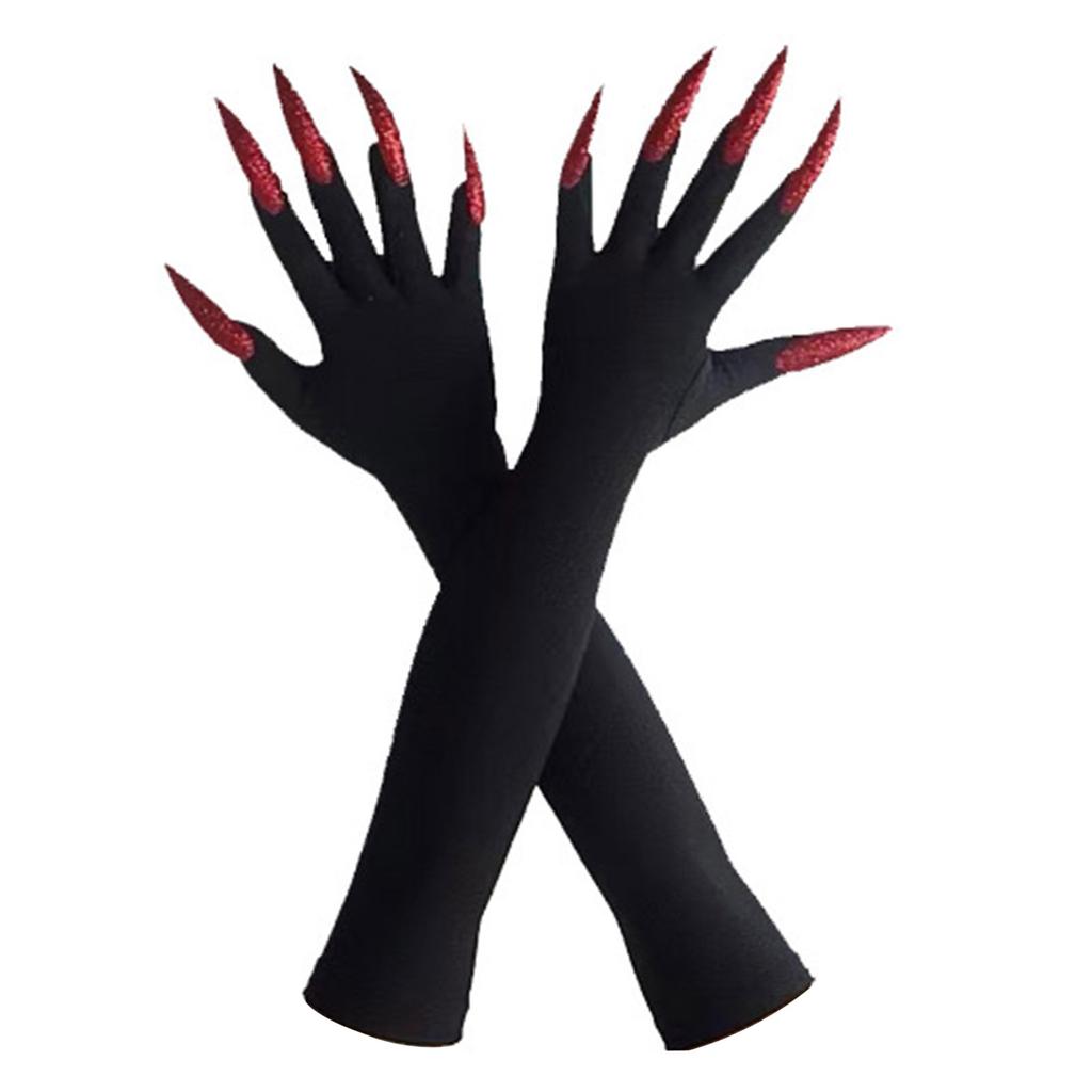 Halloween Costume Gloves Make Up Short Mittens Wolf Claws Comfortable Handwear for Spooky Parties Costume Accessories