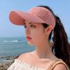 New Women Anti-UV Sun Hats Breathable Adjustable Empty Top Visor Caps for Men Tennis Golf Running Travel Beach Sport Outdoor Hat
