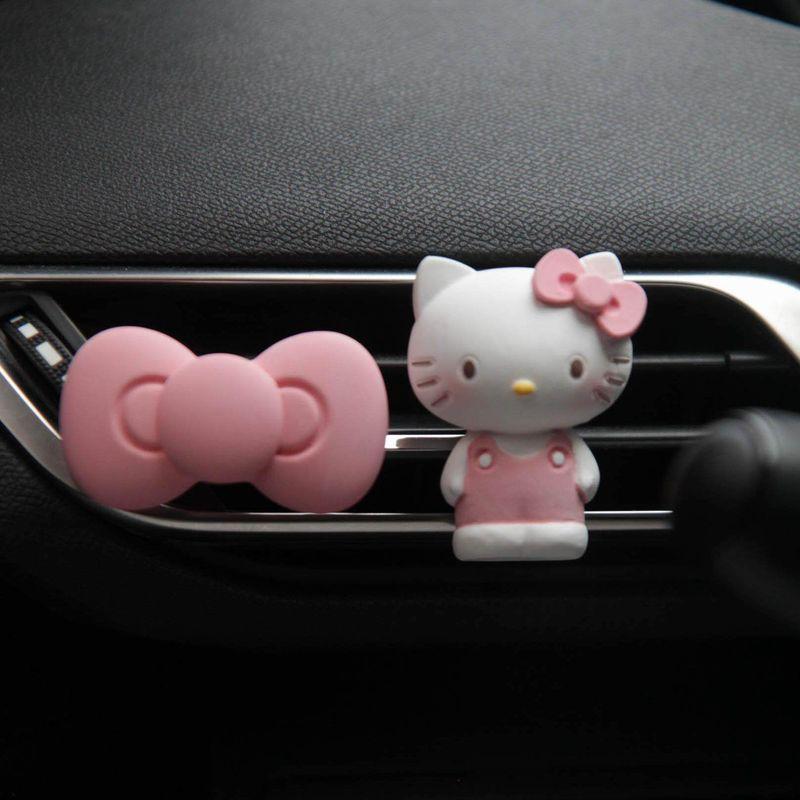 Cute Cartoon Hello Kitty Couple Doll Car Aromatherapy Car Air Conditioner Air Outlet Fragrance Fancy Fragrant Stone