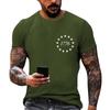 Men's Loose and Casual Flag-print T-shirt, Short Sleeve Shirt