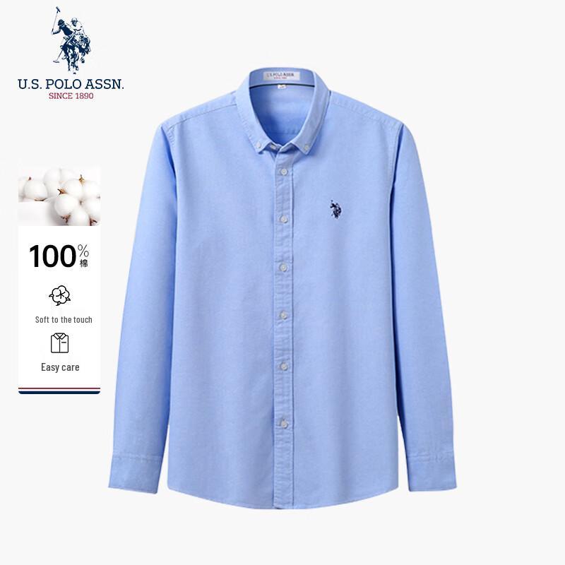 

нас. POLO ASSN. Чоловіча повсякденна сорочка з довгим рукавом зі 100% бавовни