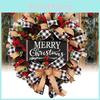 Christmas Wreath Merry Door Hanging Red Fruit Garland Simulation Xmas Ornament