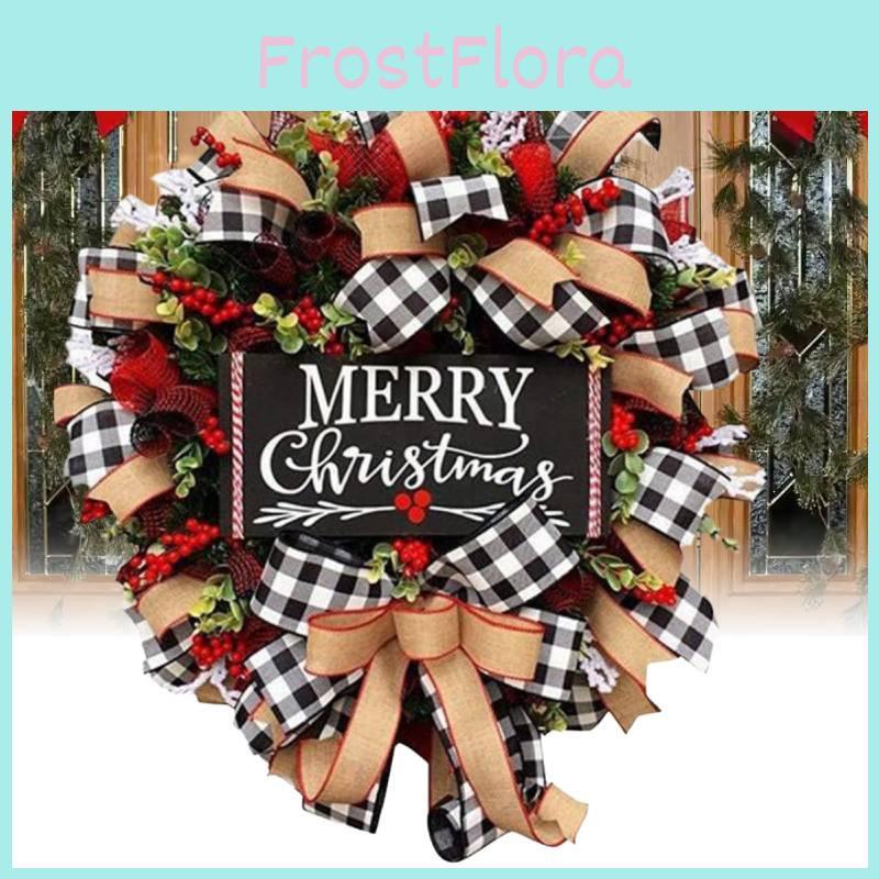 Christmas Wreath Merry Door Hanging Red Fruit Garland Simulation Xmas Ornament