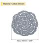 Uxcell Crochet Doilies, Cotton Woven Coasters, Lace Round Handmade Coasters with Floral Patterns for Wedding Party Decorations, Gray, 100mm, 4 Pieces