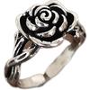 Adjustable Open Ring Women Men Vintage Rose Flower Design Minimalist Plated Finger