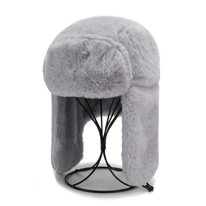 Advanced Feeling, 2025 Winter New Model, Warm, Men and Women's, Cold Proof, Outdoor, Rabbit Fur, Fashionable Leisure, Big Ear Hat, Cycling Cold Proof