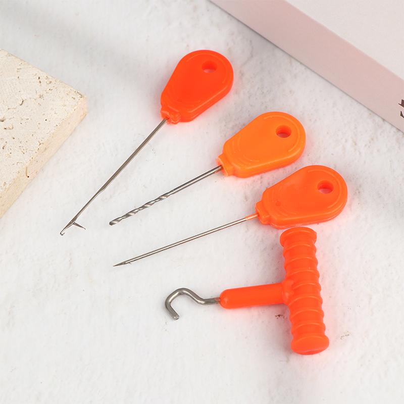 4Pcs Carp Fishing Bait Needle With Storage Box Professional Bait Threading Tools Carp Angling Fishing Accessories