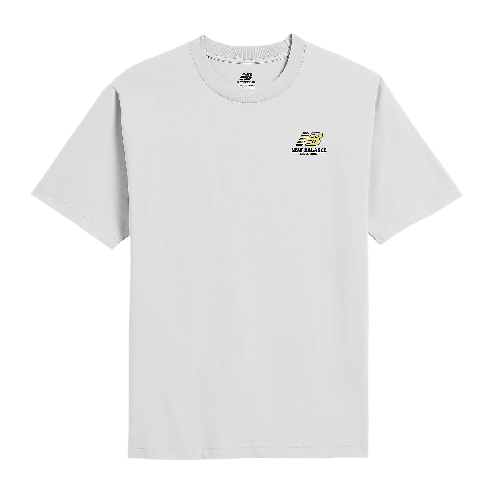 New Balance T Shirts Men s White Crew Neck Moderate MT61Y00B-WT L