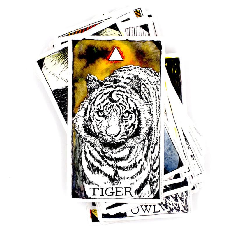 63Pcs English Tarot Deck for The Wild Unknown Animal Spirit Guidebook Tarot Cards Board Game Playing