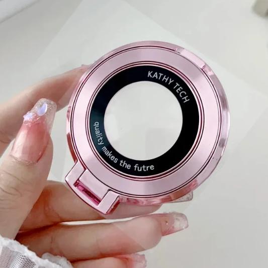 

New Trendy Fashion Chrome Plating Shine Magnetic Magsafing Ring Stander Plastic material For IPhone 16 Pro Max S24 S23 Ultra