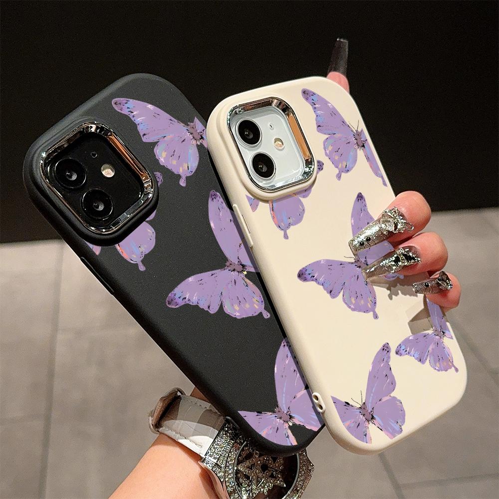 For OPPO A16 A38 A57 A58 A74 A78 A98 Reno8T Reno13F Realme C25S C53 C65 Tegneserie Svart Katt Sølvkant Mykt Flytende Silikon Beskyttelsesdeksel