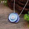 New Enamel Pearl Flower Mesh Chain Pendant, Women's Fashion High Sense Rose Necklace