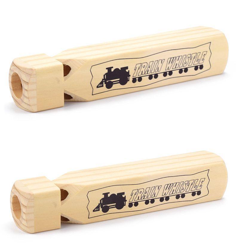 Steam Train Wooden Whistle 7.4-inch Handcrafted Wooden Train Whistle Educational Toy for Children Party Gift Stocking Stuffer Na