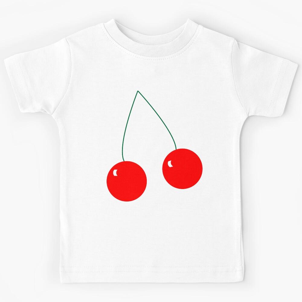 Red Cherry Pattern Kids T-Shirt 150