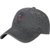 American Flag Skull Baseball Cap Washed Cotton Adjustable Sun Protection Dad Hat for Unisex