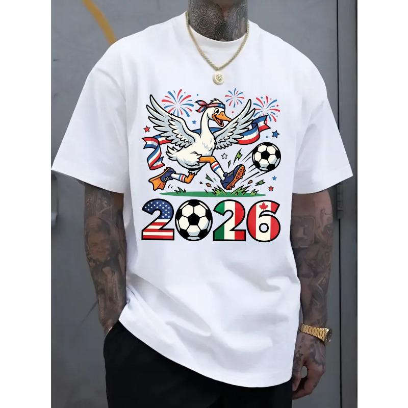 Европейский Размер 2026 Североамериканский Футбольный Турнир Джерси Кубок Джерси Американское Джерси Веселый 2026 Футбольный Гусь Джерси США Мексика Канада Футбольный Узор S