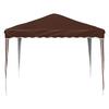 Pop Up Party Tent 288 X 288 X 245 Cm Brown Oxford Fabric