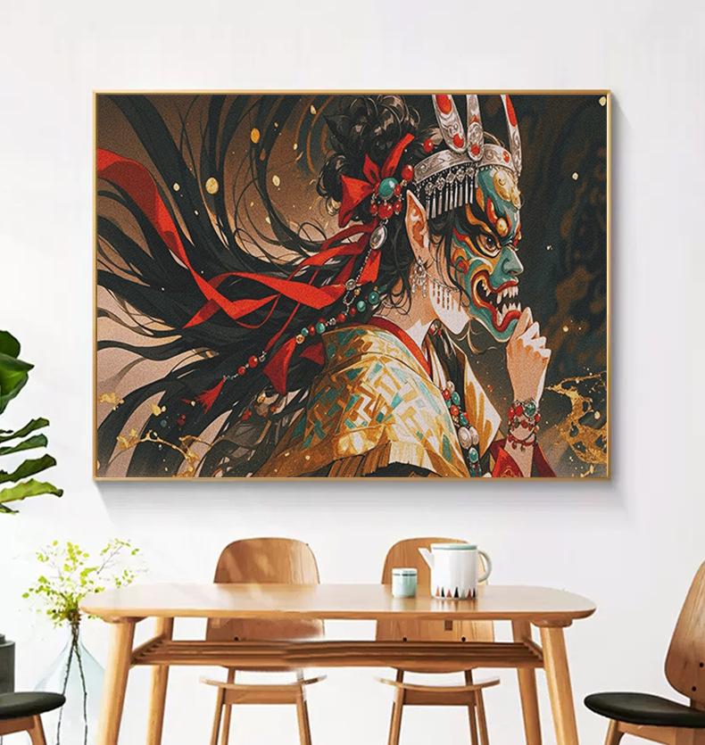 Hand-Painted Thangka Oil Painting 2025: DIY Acrylic Art for Dunhuang Living Room