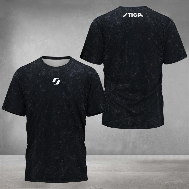 Fashionable summer competition training letter print comfortable and breathable round neck T-shirt outdoor casual sports t