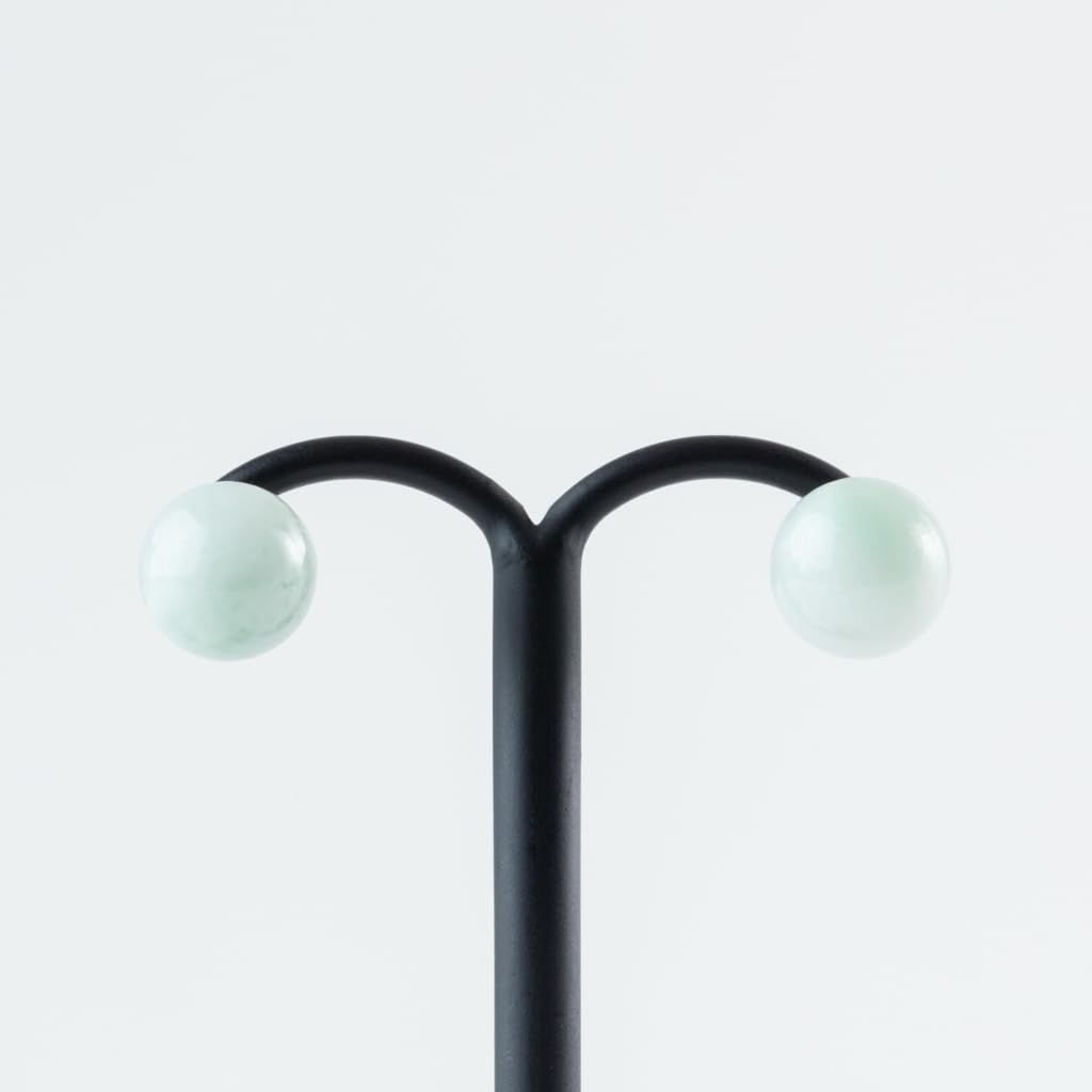 8mm Itoigawa Natural Jadeite Silver Japanese National Jomon Power Stone Jadeite Workshop Guarantee APS0129 Beads, Earrings, Stone, [Itoigawa