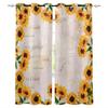 Sunflowers Pattern Design Vintage Beige Print Kitchen Curtain Window Treatment Living Interior Room Office Decor Drape for Kids Home Rest Room