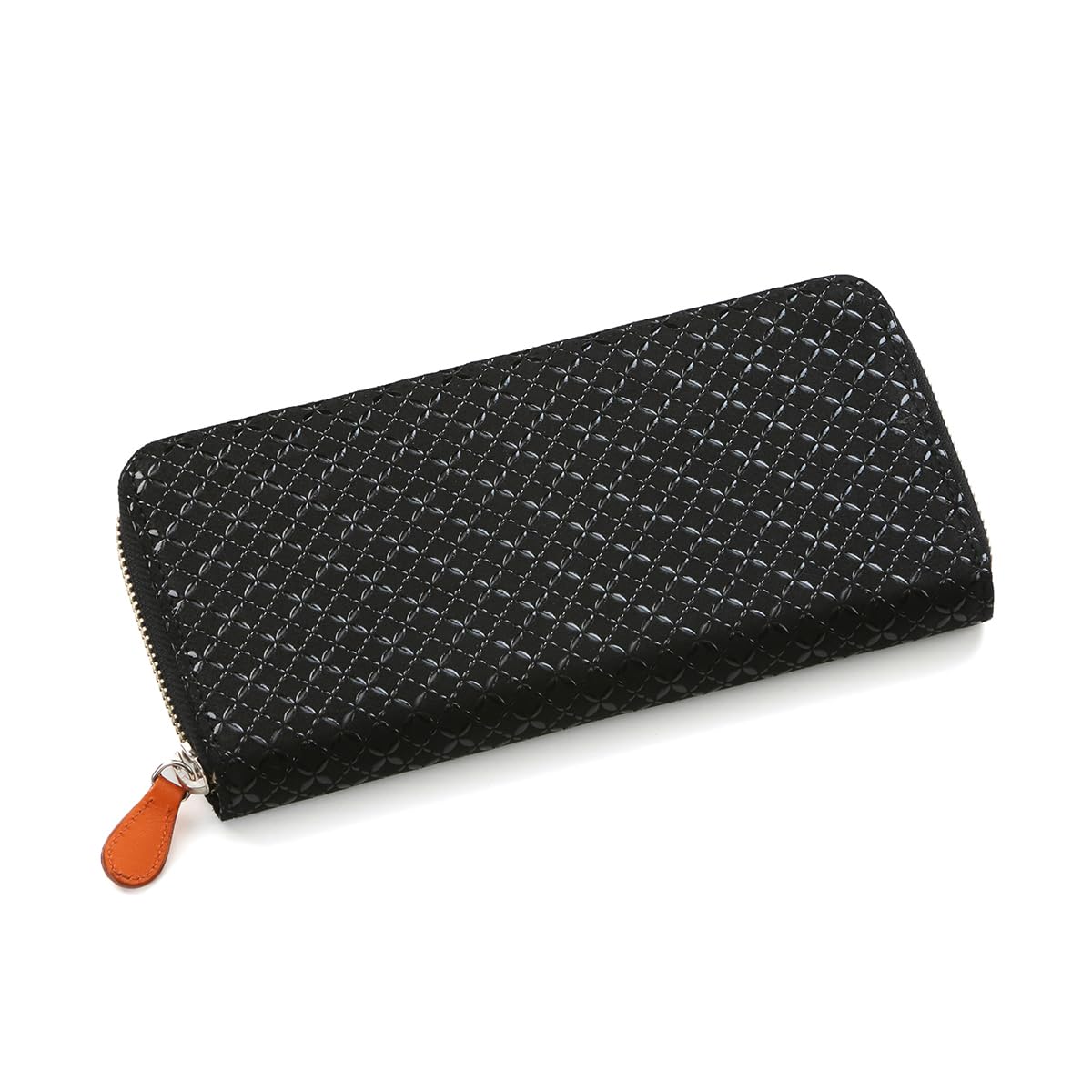 

Кошелек оригинального бренда HISOCA Hisoka Традиционное ремесло Koshu Inden Оленья кожа Лакированный Черный с черным лаком и узором Shippo [Inden-ya]