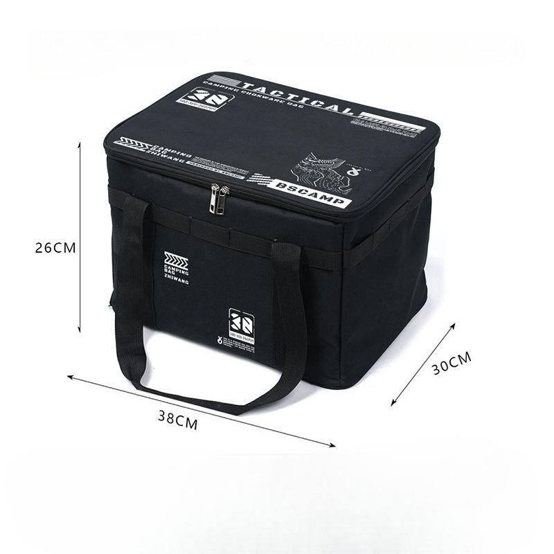 Outdoor Folding Solid Color Storage Picnic Camping Equipment Storage Tableware Kitchenware Outdoor Large Capacity Storage Bag