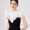 Elegant Shirt Detachable Collar for Womens Fake Collar Shawl Shoulder Wraps False Collar Female Lace Up Small Cape Shawl