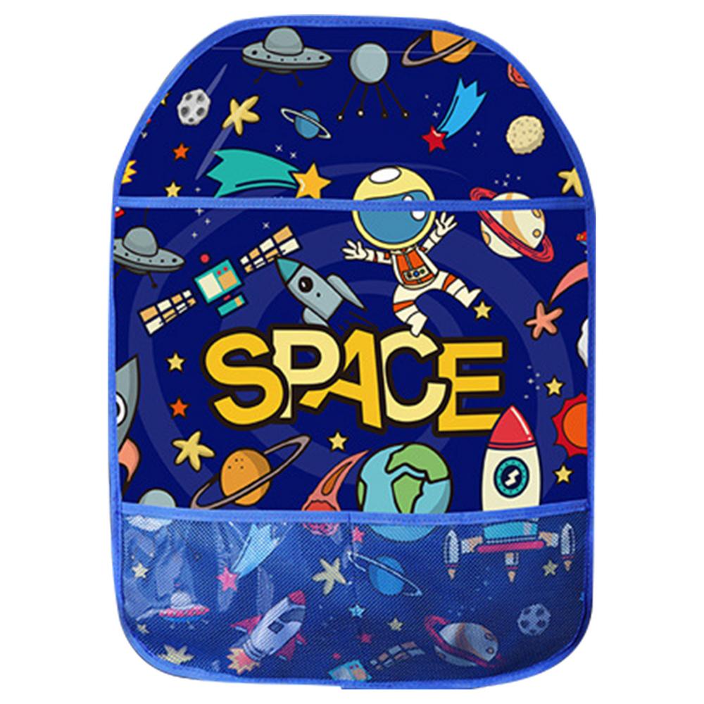 1PCS Car Seat Back Cover Protector For Kids Cartoon Car Anti Kick Mat With Bag Waterproof Car Seat Back Protector Anti Kick Pad белый