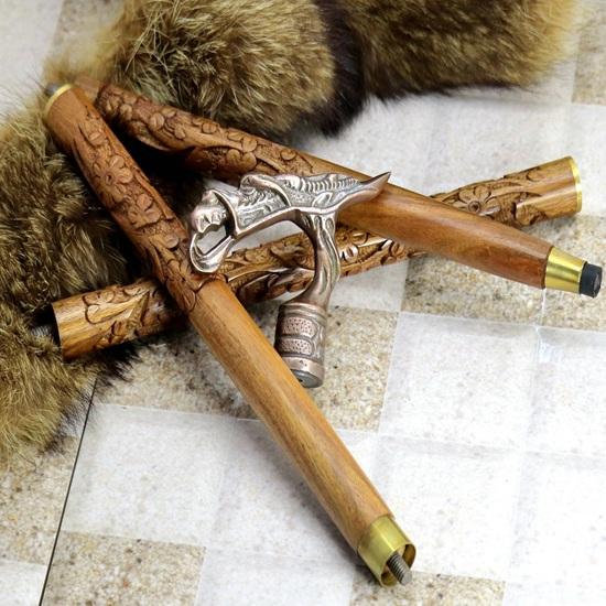 91.44 cm Walking Cane with Solid Brass Dragon Head Walking Stick Brass Walking Stick, Toscano walking stick Men and Women