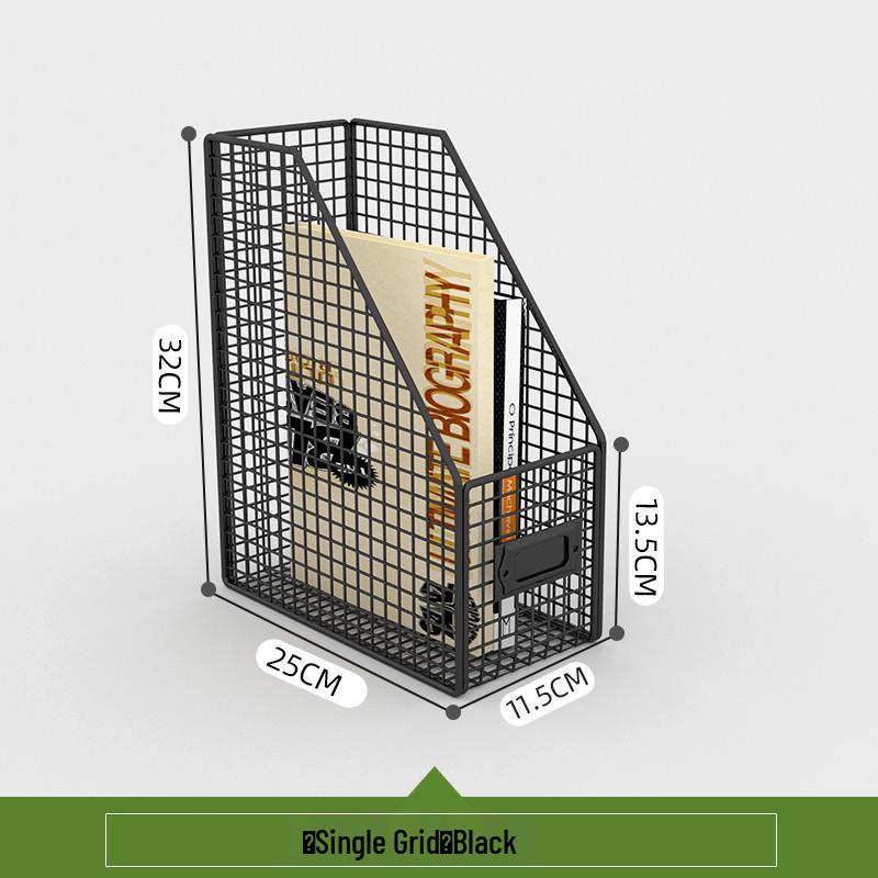 Sturdy Metal Desktop File Organizer and Bookshelf