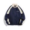 Spring Autumn Men's Jacket College Style Cardigan Color Block Hop Windbreaker Coats for Men Women Stand-up Collar Outerwear