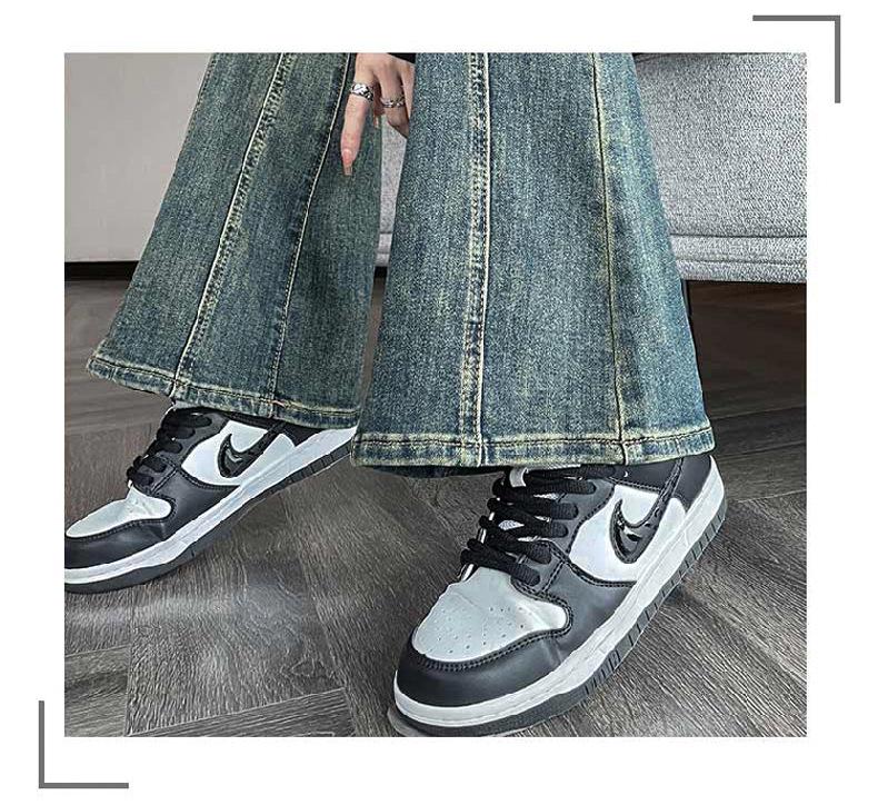 Women's High-Waisted Retro Micro-Flare Slim Fit Denim Jeans