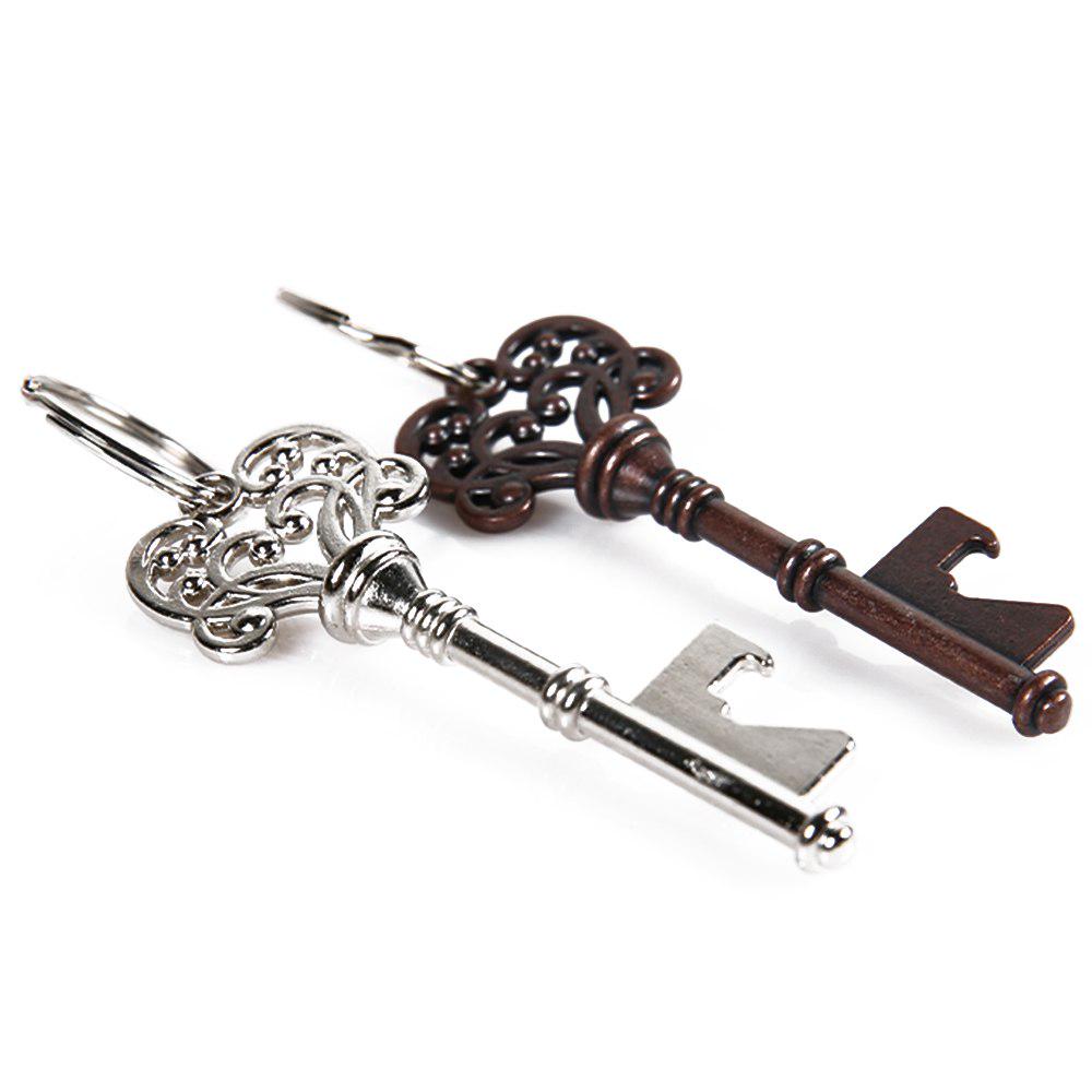 Mentální tvar klíče Otvírák na láhve Přenosný bronzový/stříbrný přívěsek na klíče Otvírák na pivo Barware Kuchyňské pomůcky