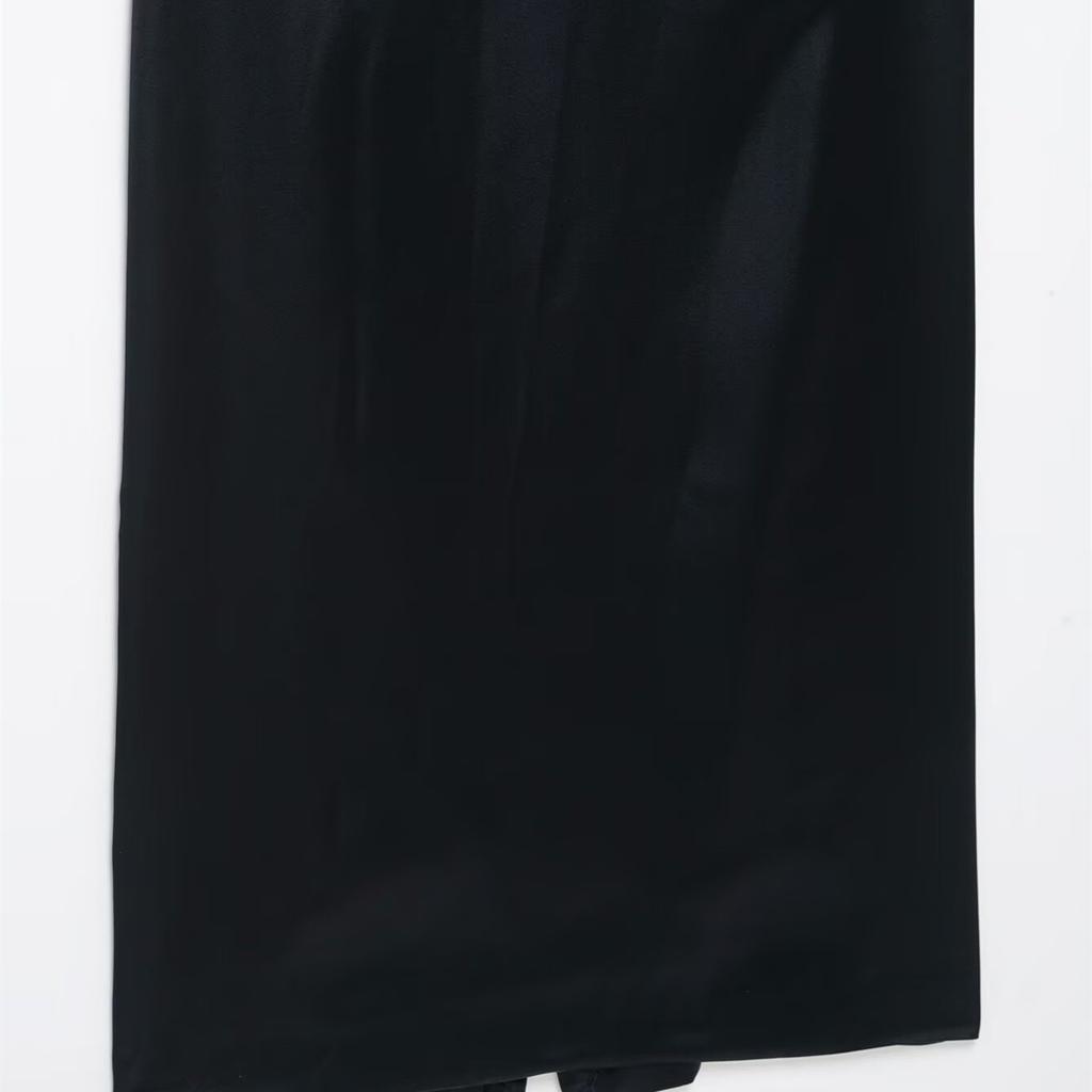 Women's Clothing Autumn New, Silk Satin Texture Open Design Suspender Dress