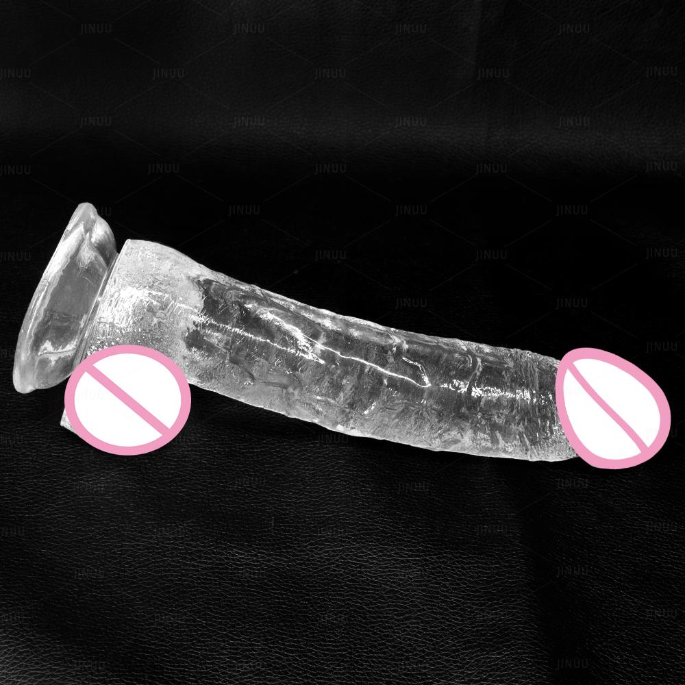 2026 Realistic Transparent Big Dildo Soft Anal G Spot Masturbation Penis Dick with Strong Suction Cup Sex Toy for Women Men Waterproof & Easy To Clean