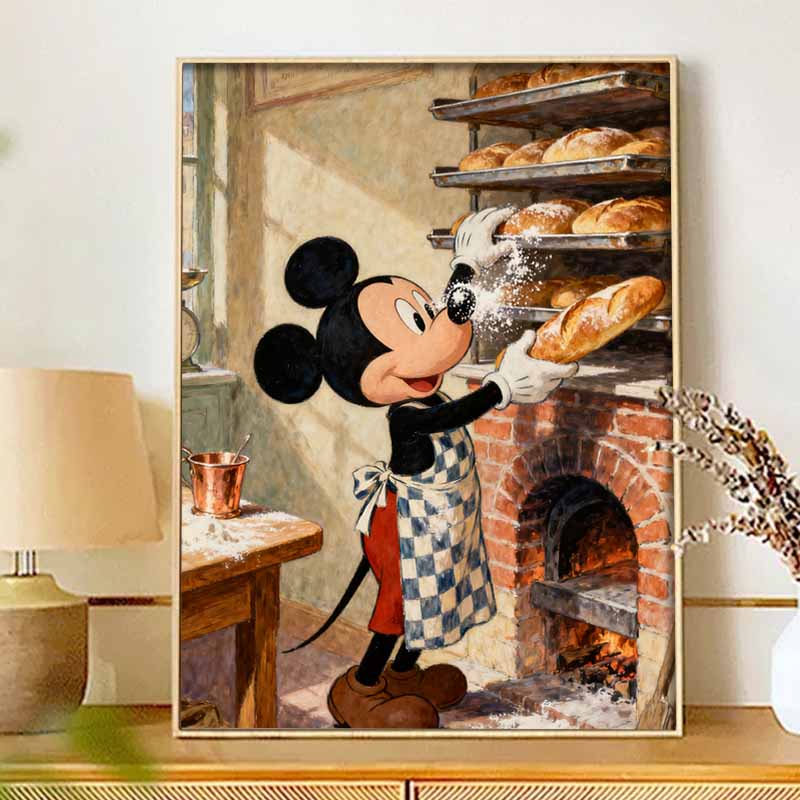 Disney 5D diamond painting set Mickey Mouse baking DIY handmade diamond painting art production diamond decorative painting