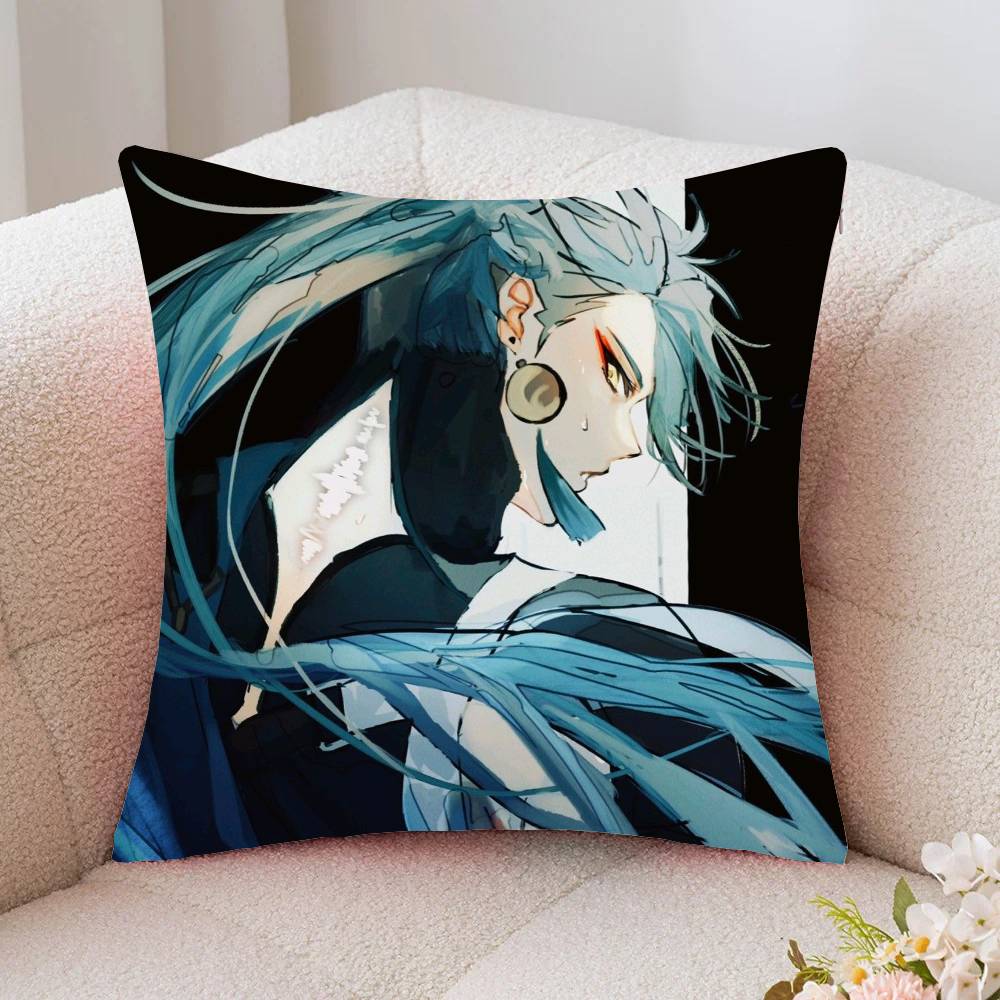 Jiyan Game W-Wuthering Waves Pillow Case Fashion Square Pillowcase Bedroom Sofa Room Ins Decoration Leisure