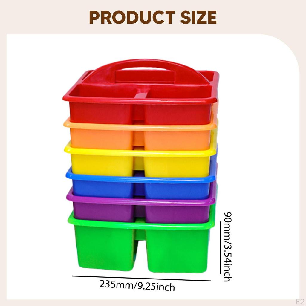 6 Pieces Classroom Storage Boxes Sundries Organizer Multipurpose Bins for Markers