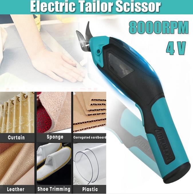 

110-220 В USB Многоцелевые Электрические Аккумуляторные Ножницы для Портного Ткань Кожа Ткань Режущий Нож 1500 мАч Перезаряжаемые Швейные Ручные Ножницы