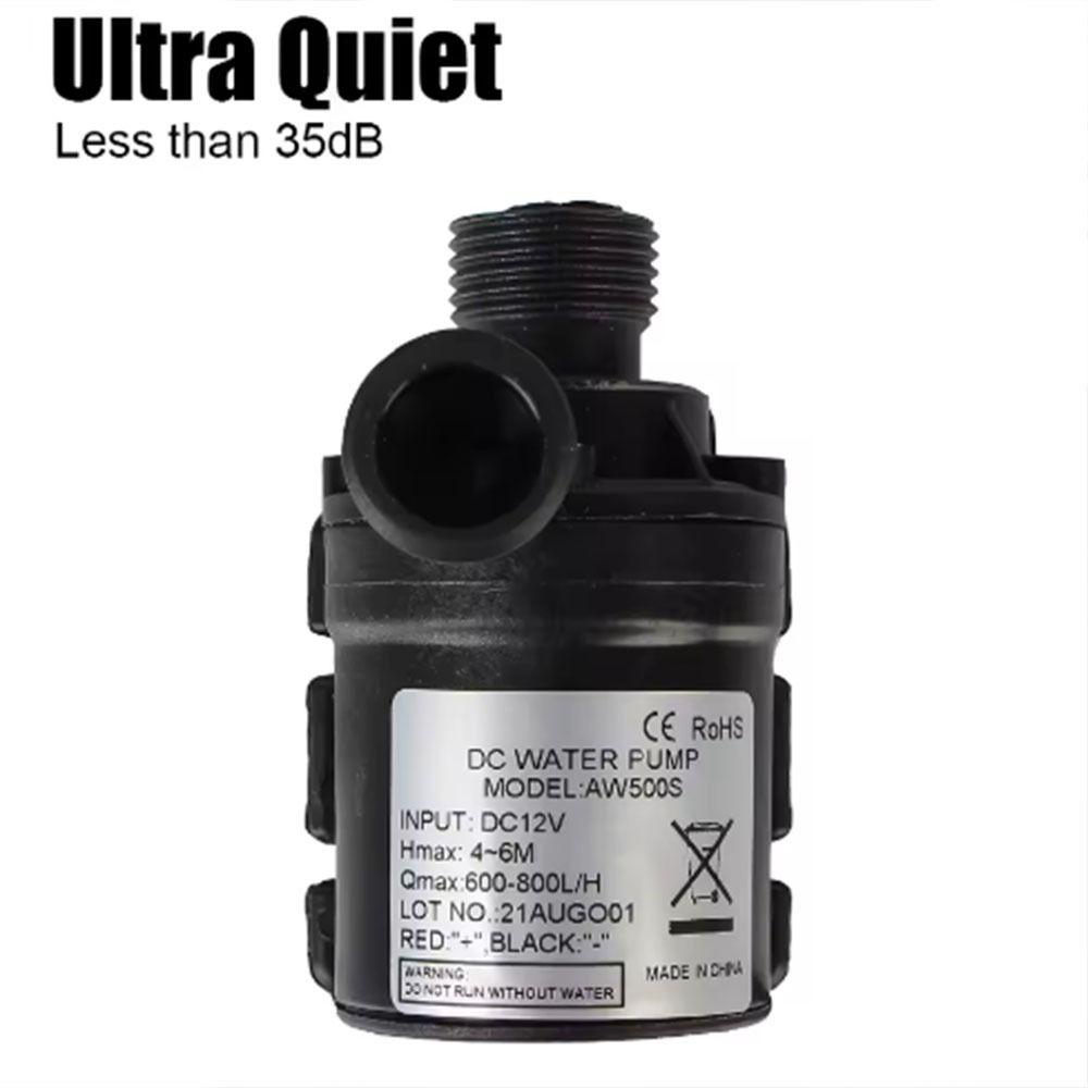 800L/H Micro Submersible Pump DC12V/24V Water Pool Pump Portable Centrifugal Pump  Heater