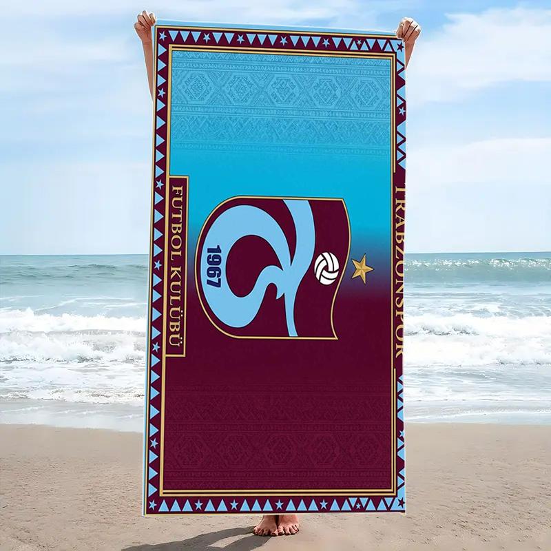 Trabzonspor Print Beach Towel, Large Soft Quick Dry Towel for Beach Camping Swimming