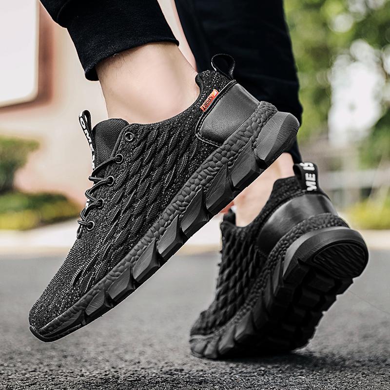 Men's Running Sports Shoes Knitted Sneakers Light Casual Sport Shoes Man Trainer Fitness Tennis Training Shoes Anti-slip