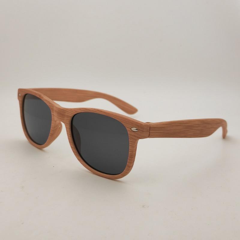 Nicht polarisierte Kunststoff Holz Bambus Sonnenbrille Herren Damen Klassische Mode Vintage Fahrsonnenbrille Schwarz Angelbrille