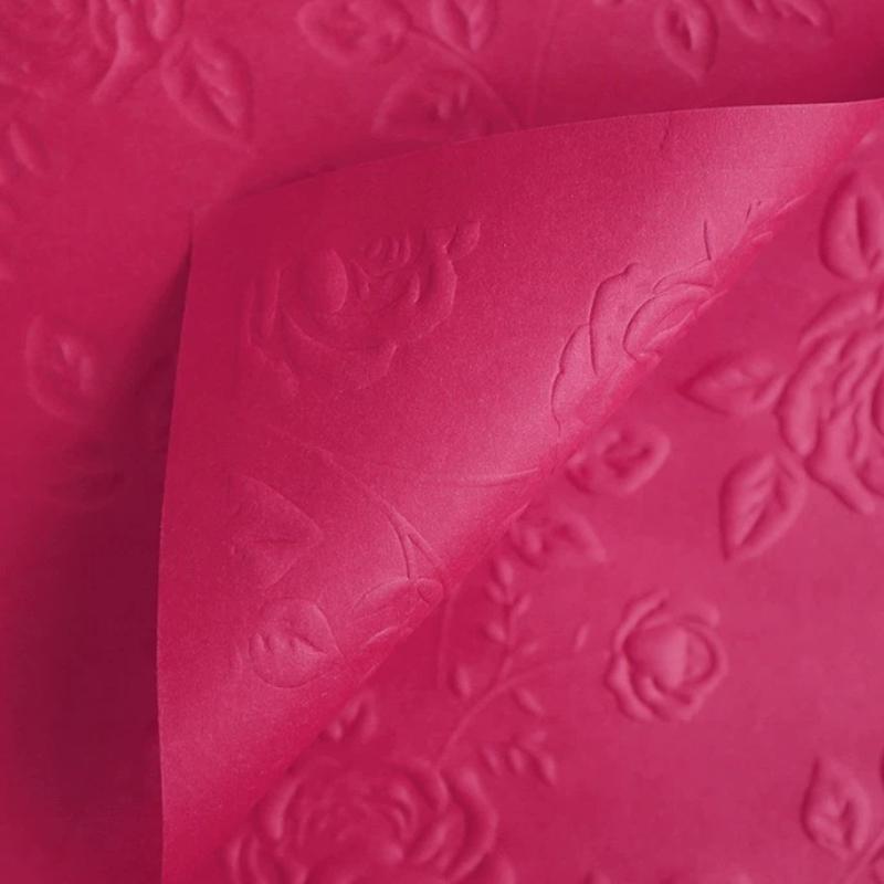 10pcs 58*58cm Art Paper Waterproof Flower Waterproof 3D Relief Art Paper Flower Valentine's Day Gift Packaging Kraft Papers Flower Shops Materials