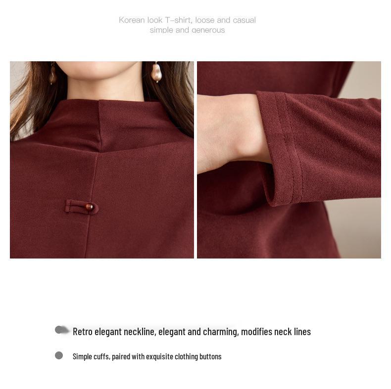 Moda de primăvară 2025: Rochie două piese groasă, periată, cu guler înalt și fustă midi (SH039)