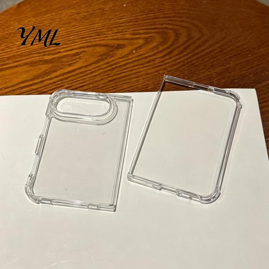 Shock Absorbing Phone Case Clear for iPhone-Duo, Shockproof Folding Cellphone Mobile Protector Protective Cover, Perfect Fit Shell Scratch Resistant