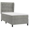 Exclusive House - Slatted Bed Base and Mattress Light Grey 80x200 Cm Velvet