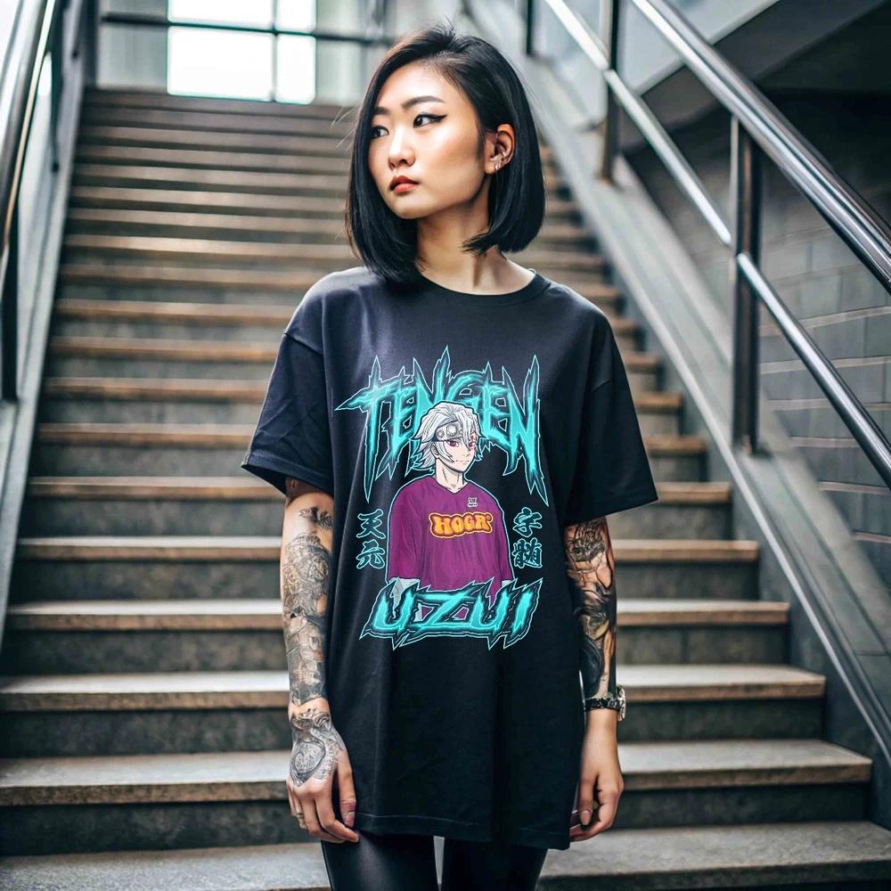 Anime Uzui Tengen No Yaiba Demon Slayer Black Tshirt S